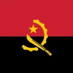 The flag of Angola.