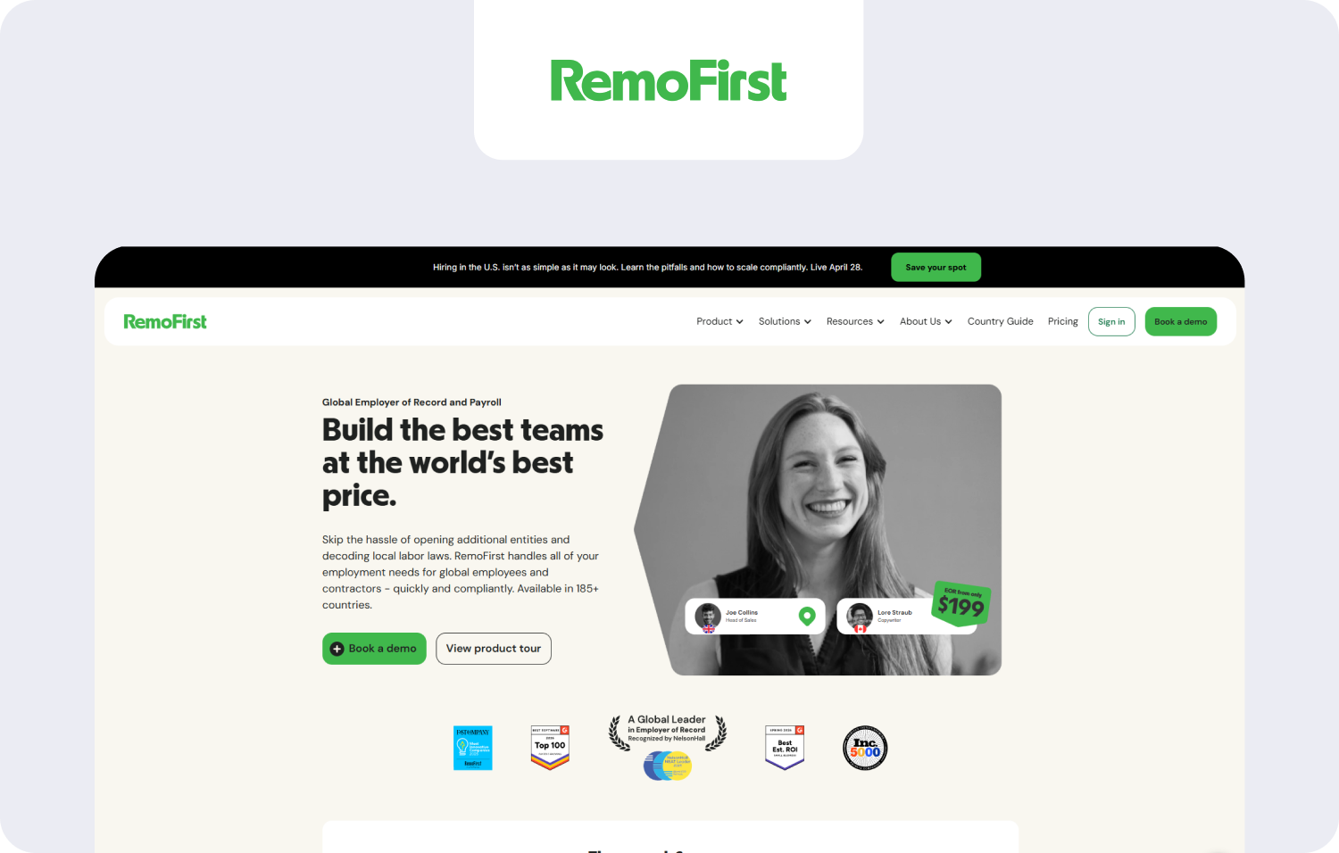remofirst homepage