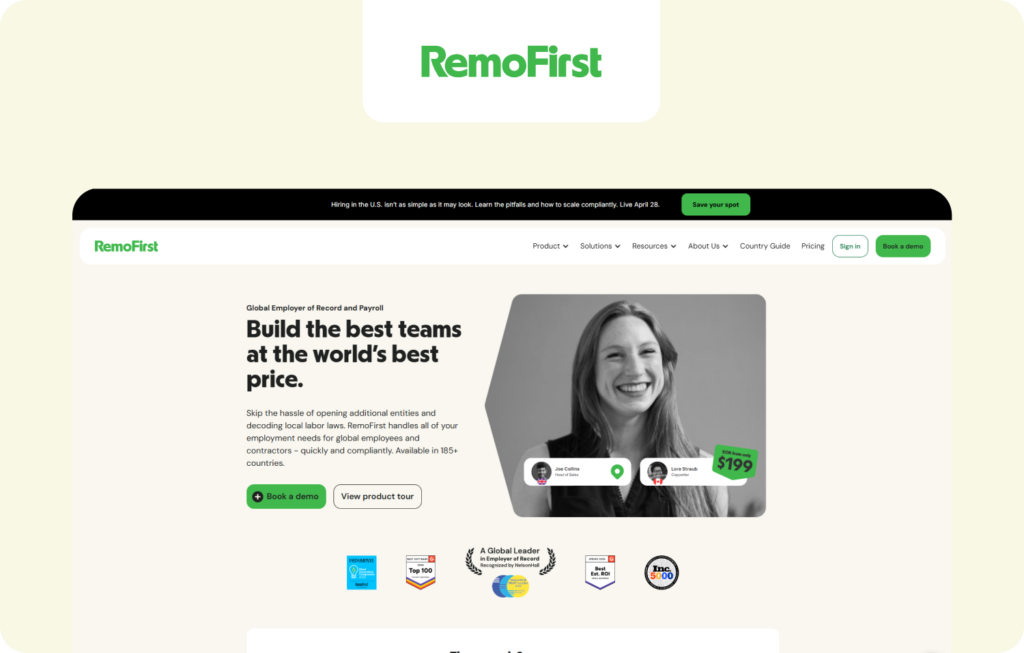 remofirst homepage