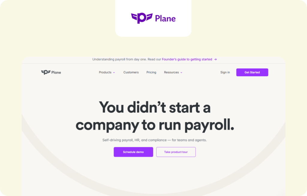 plane homepage