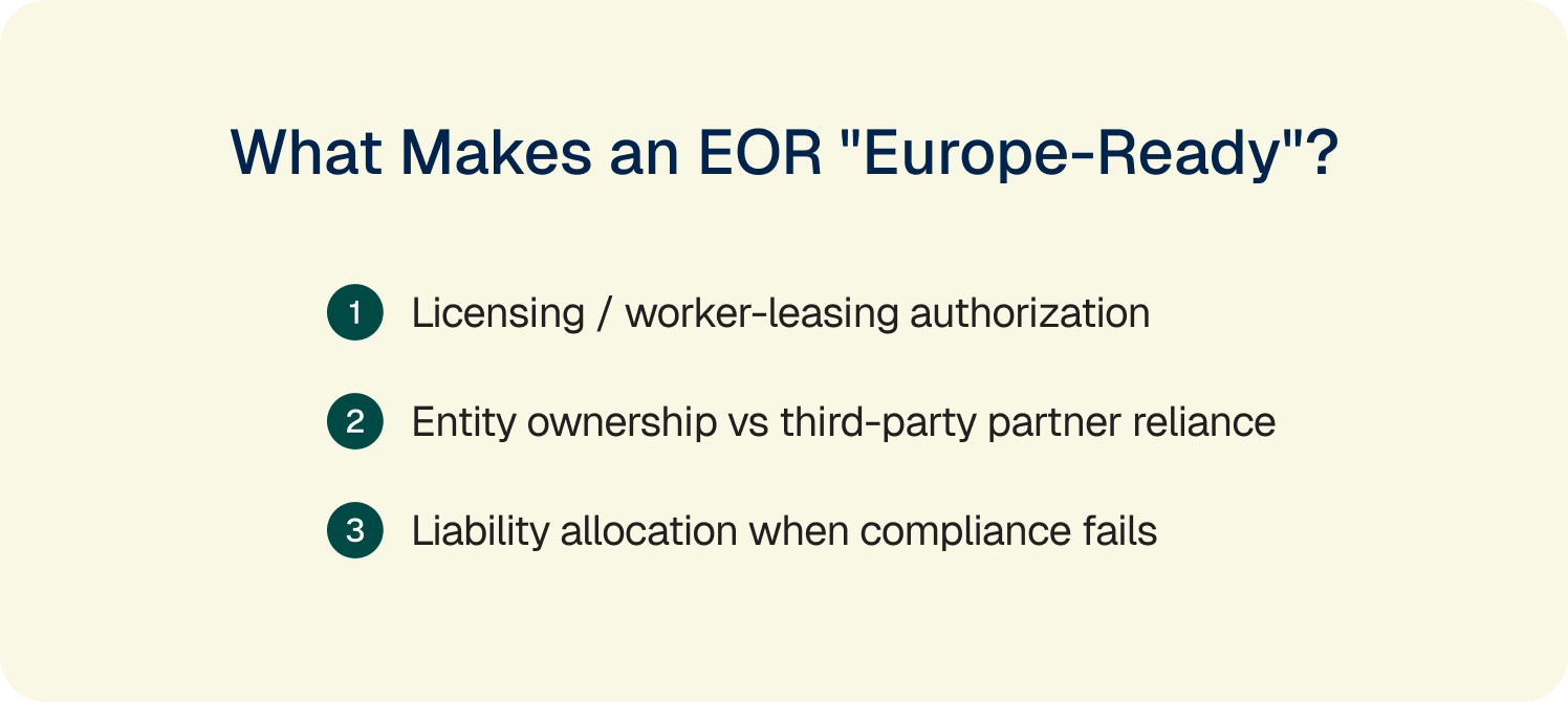 what makes an eor europe ready